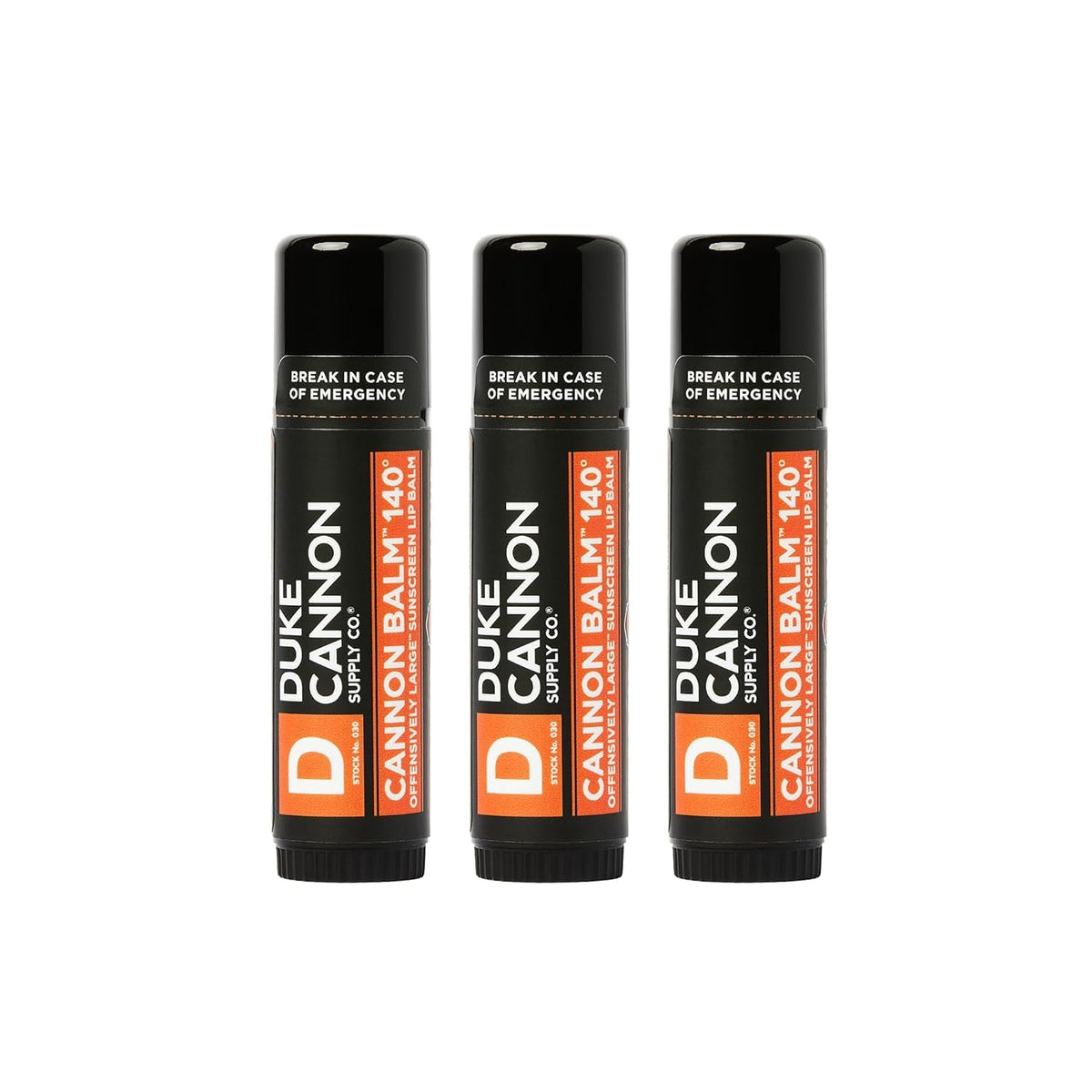 Duke Cannon front packaging shows durable tube and bold flavor, long-lasting protection