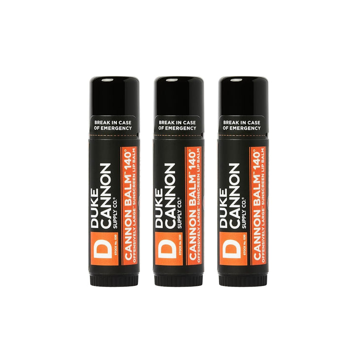 Duke Cannon front packaging shows durable tube and bold flavor, long-lasting protection
