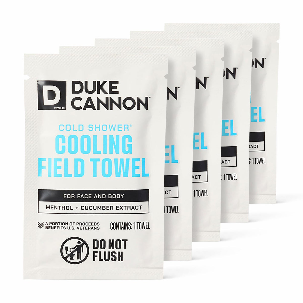 Duke Cannon front packaging showing resealable pouch and travel-ready benefit