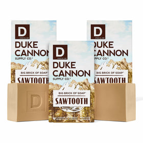 Duke Cannon front packaging showing 3-pack and value