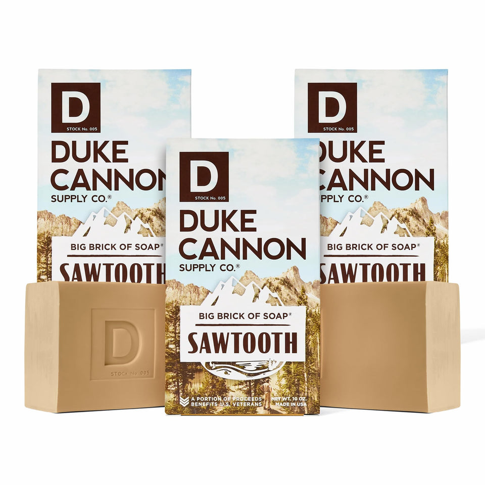 Duke Cannon front packaging showing 3-pack and value