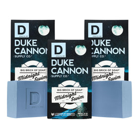 Duke Cannon front packaging showing three 10 oz bars and scent name for lasting freshness