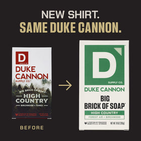 Duke Cannon High Country side profile highlighting dense triple-milled bar