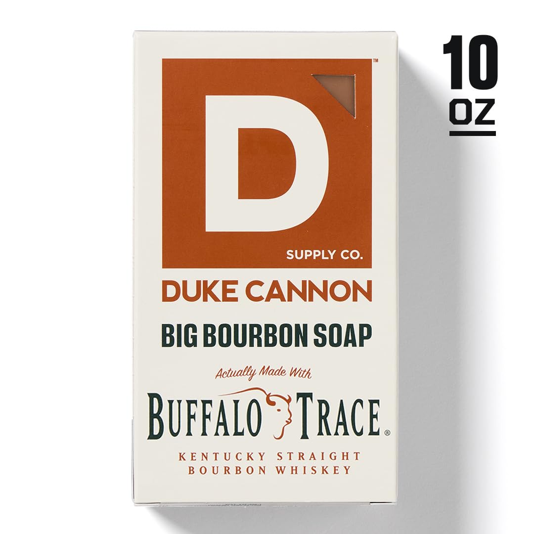 Duke Cannon soap pouch hanging in shower while in use, easy grip and drainage benefit