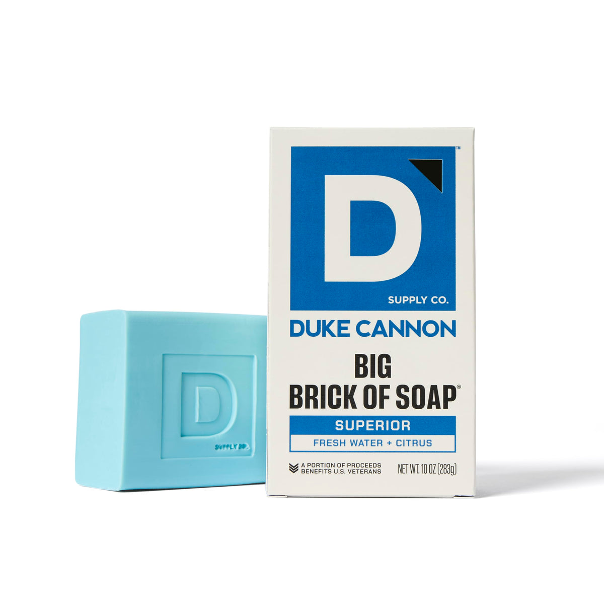 Duke Cannon label and ingredient list close-up for scent identification