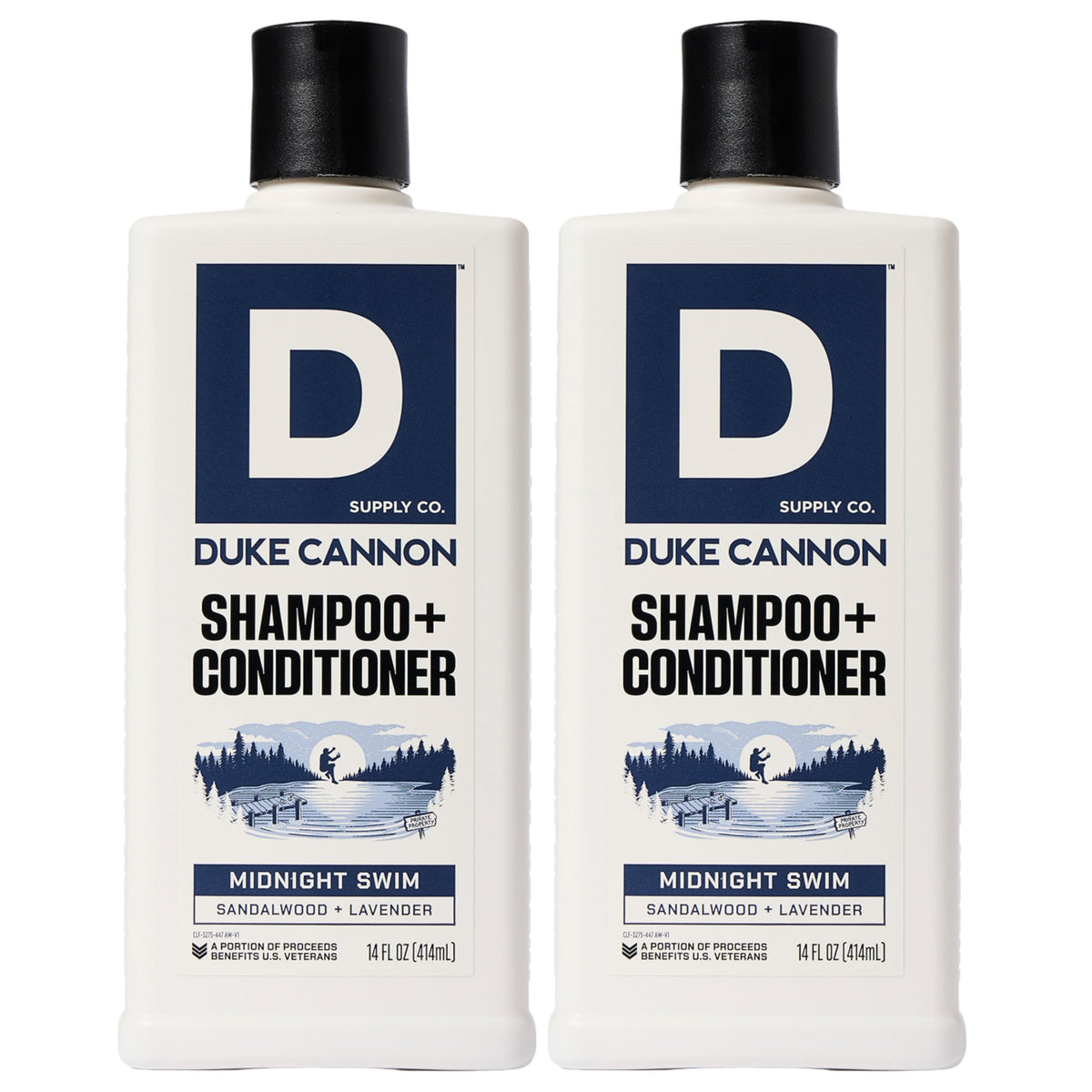 Duke Cannon front label showing product name and masculine scent benefits