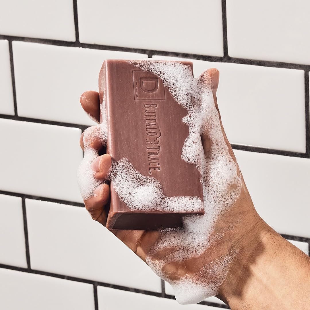 Duke Cannon Midway Citrus + Cedar bar displaying bright fragrance and lather