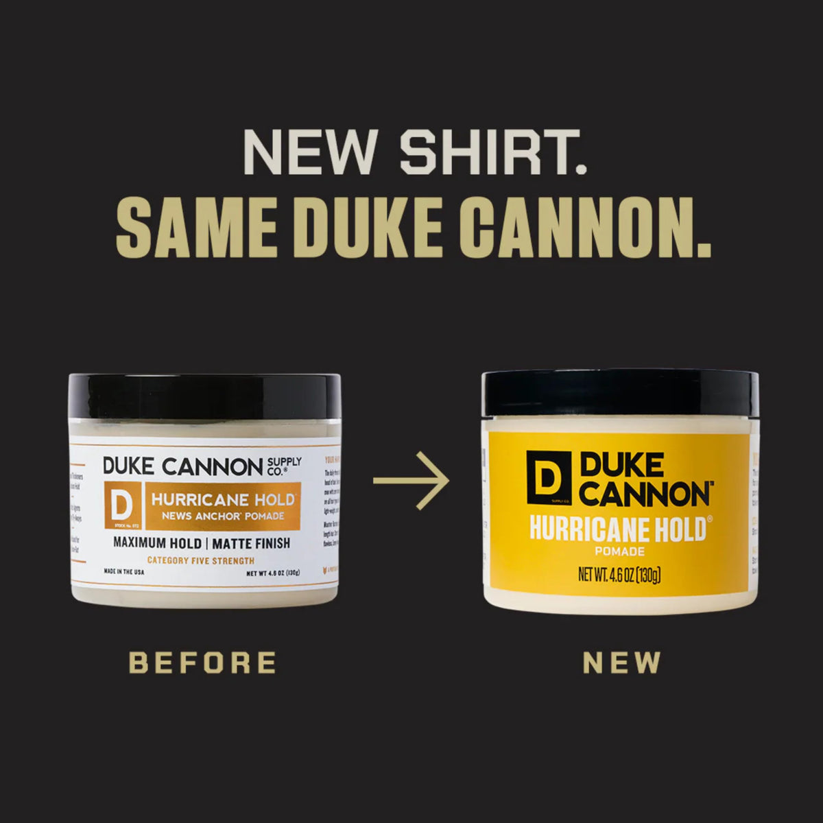 Duke Cannon pomade texture in tin demonstrating matte, workable paste