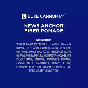 Duke Cannon pomade texture close-up showing matte fiber consistency for volume