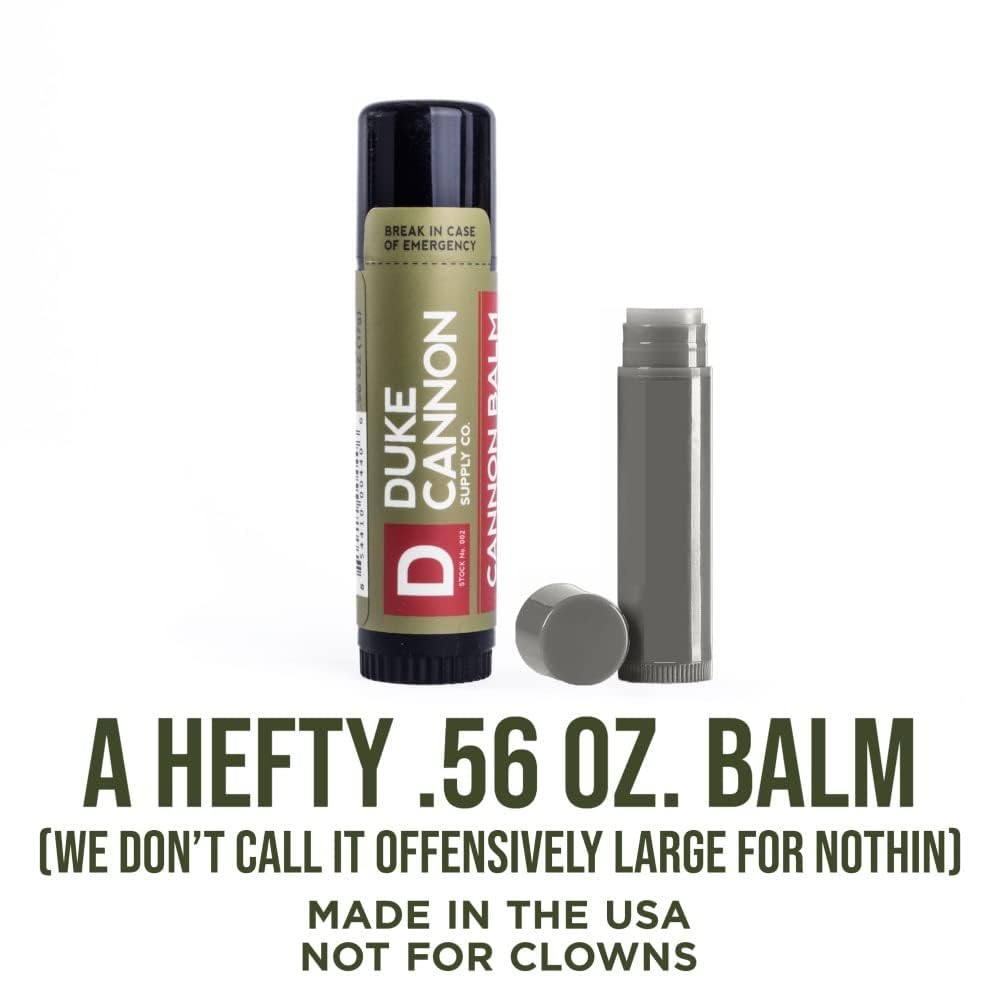 Duke Cannon open-cap product top showing stick ready to apply for quick hydration