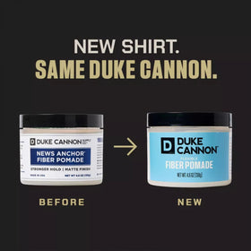 Duke Cannon pomade in hand application demonstrating easy spread