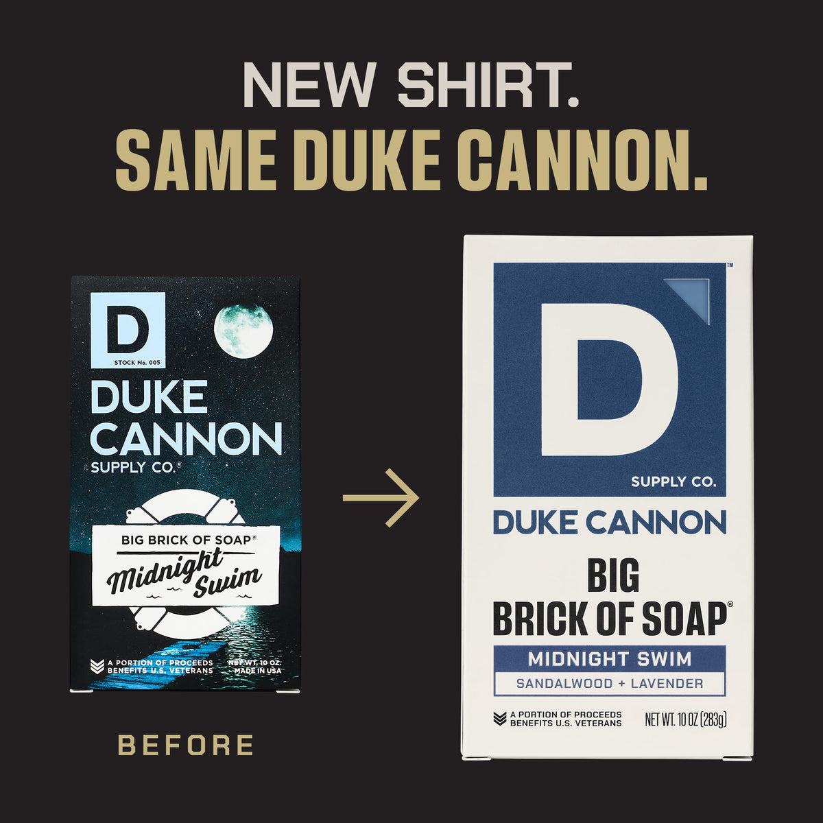 Duke Cannon Sawtooth bar shown outdoors beside pine for fresh aroma benefit