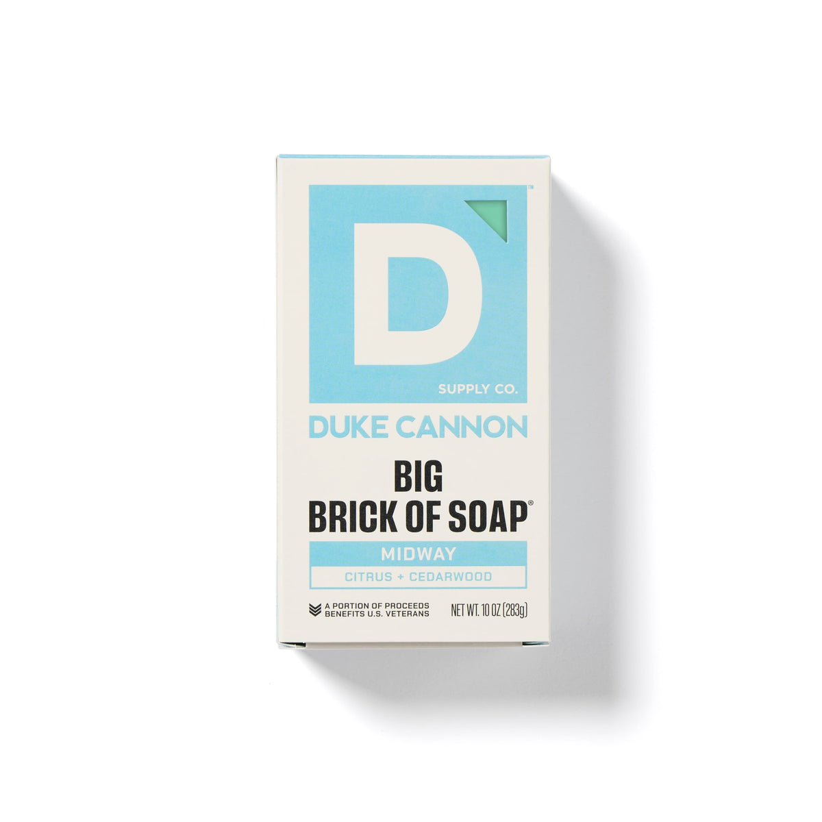 Duke Cannon Sawtooth bar styled outdoors suggesting fresh scent for active use