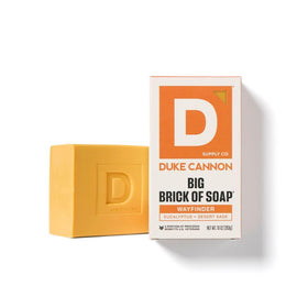 Duke Cannon Wayfinder bar close-up highlighting scent and solid build