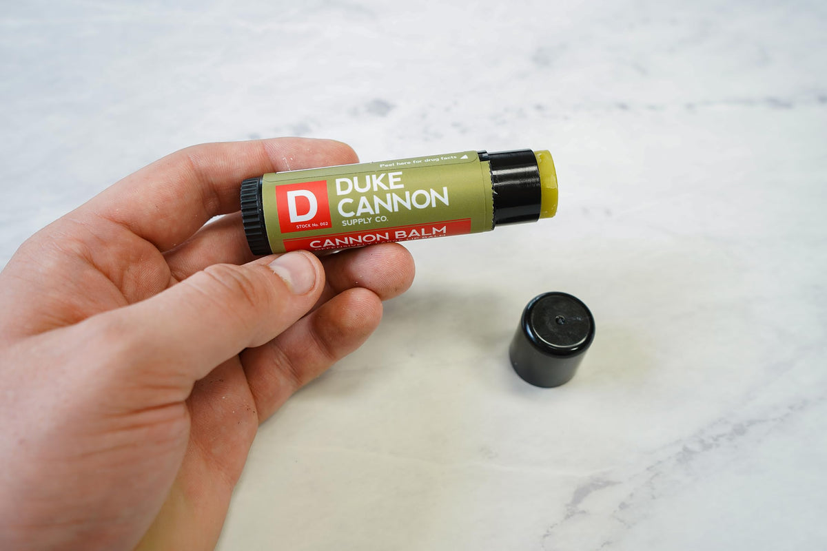 Duke Cannon comparing size with standard stick for longer use