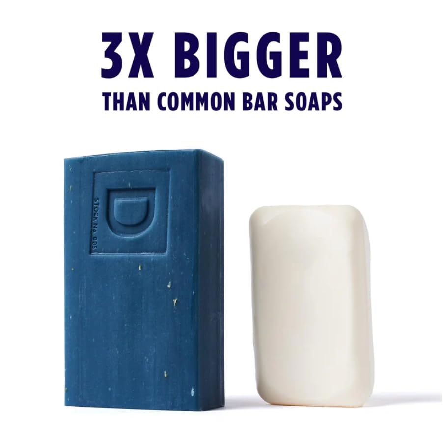Duke Cannon soap held in hand to show 10 oz scale, long-lasting value benefit