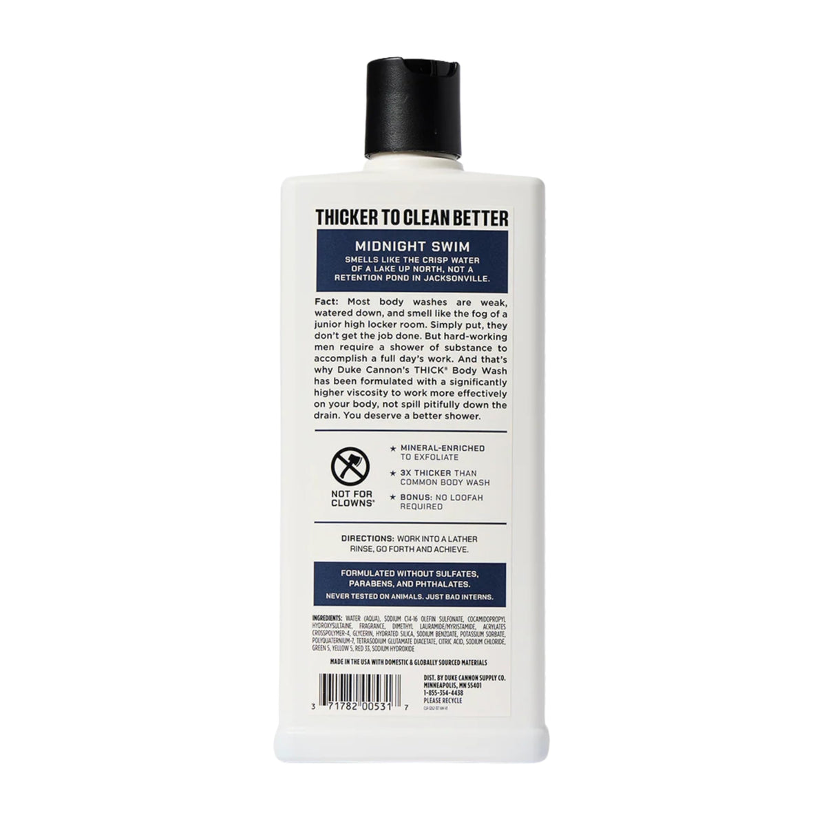 Duke Cannon Naval Diplomacy bottle close-up highlighting premium texture