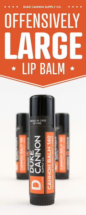 Duke Cannon open tube revealing thick balm for reliable application and heat resistance