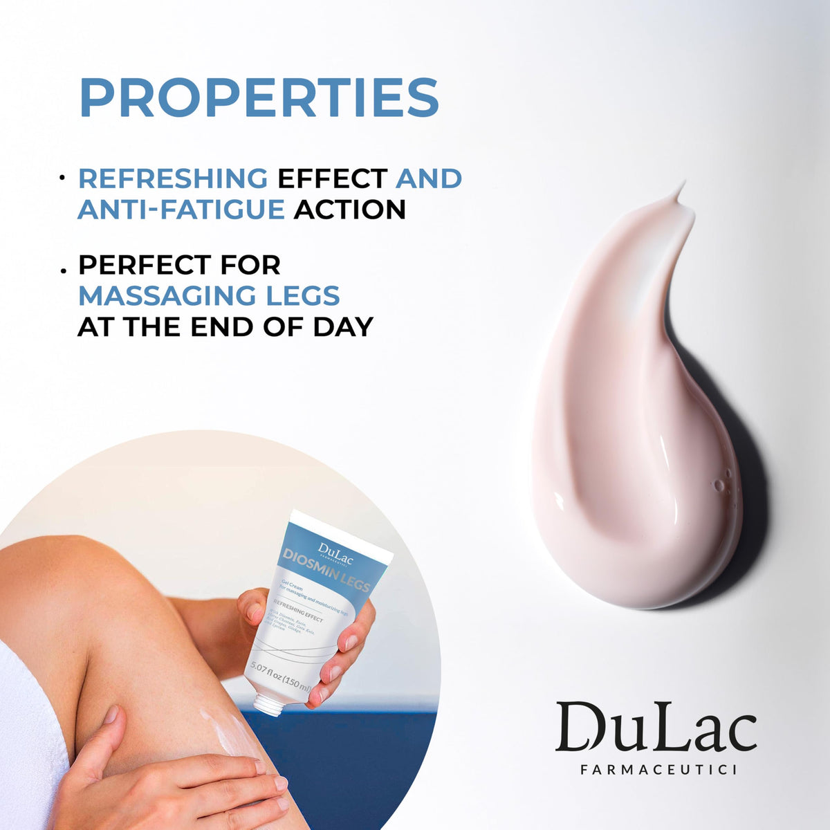DULÀC gel-cream texture close-up showing silky spreadability and fast absorption benefit