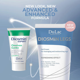 DULÀC tube held in hand showing 5.07 fl oz scale for easy dosed use benefit