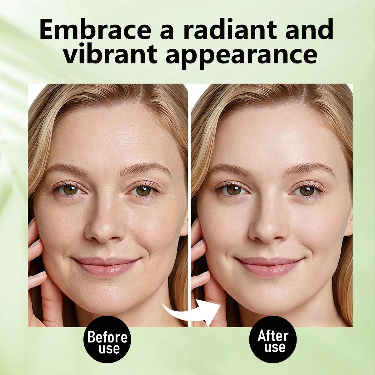 Dulave Divinvera applied to arm demonstrating smoothing and moisturizing effect
