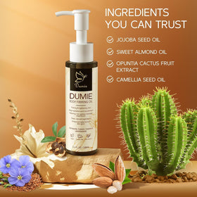Dumie bottle next to ruler and hand for scale, clarifies 3.38 fl oz size