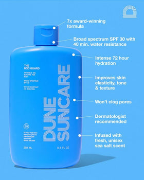 DUNE sunscreen being applied to arm for fast invisible coverage