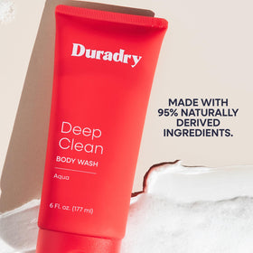 Duradry bottle inside gym bag demonstrating convenient portability