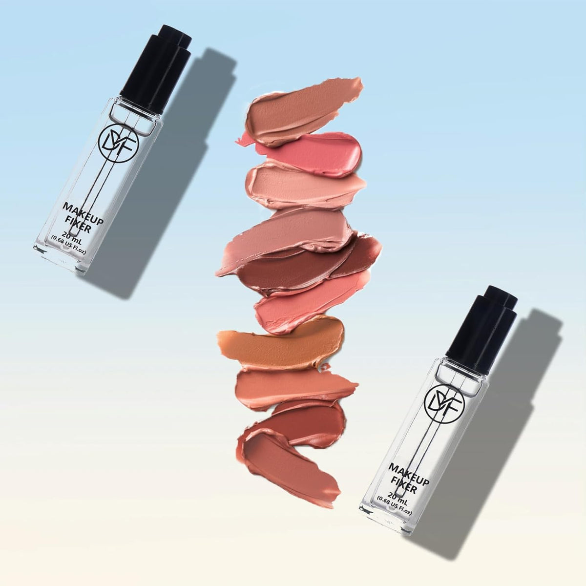 DuralineMakeupFixer mixed with eyeshadow on palette enhancing pigment payoff