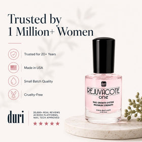 duri clear formula texture swipe demonstrating smooth, non-bulky finish