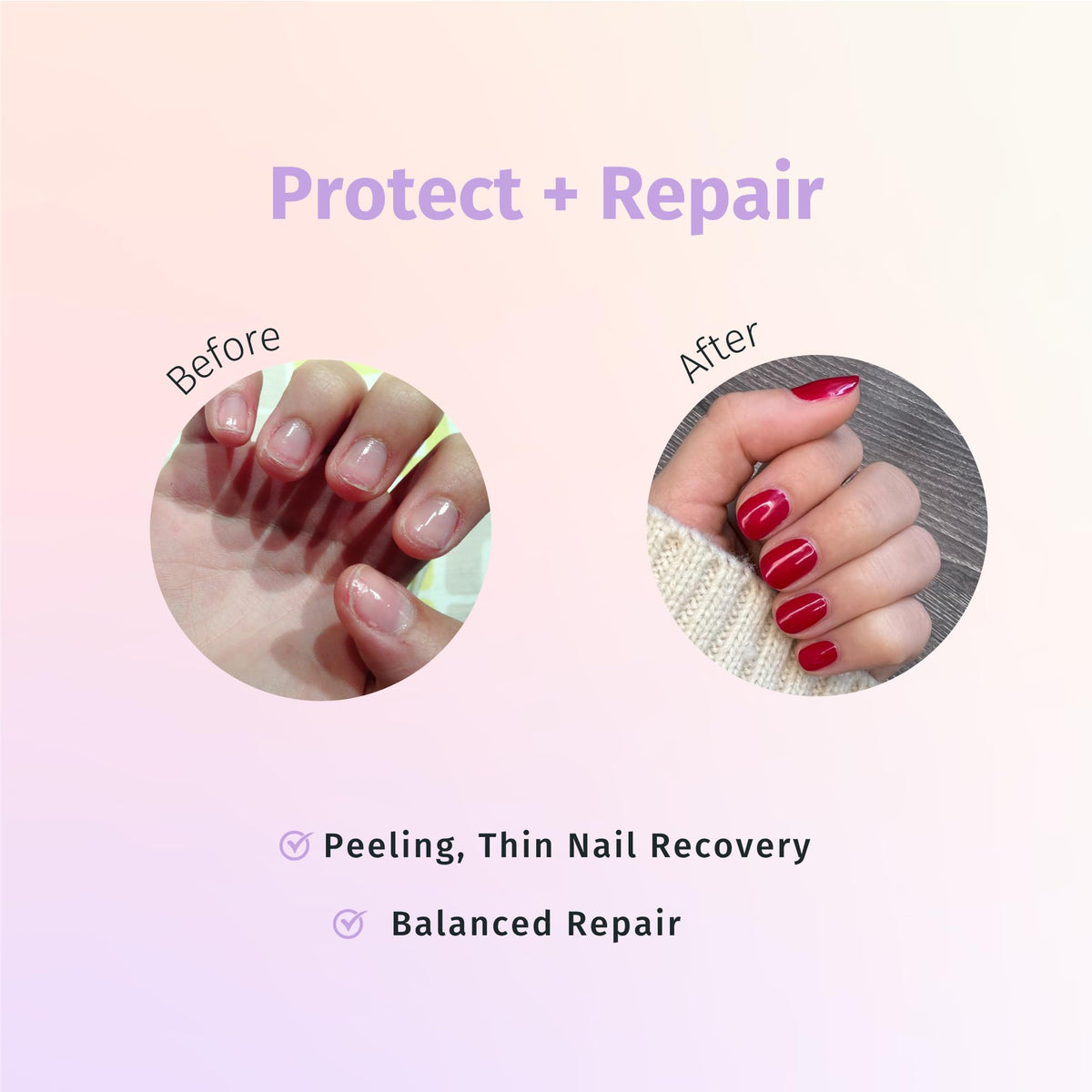 duri application on fingernail illustrating easy, even coverage