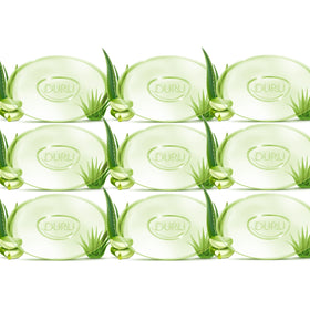 Duru aloe vera soap texture close-up highlighting transparent glycerin surface