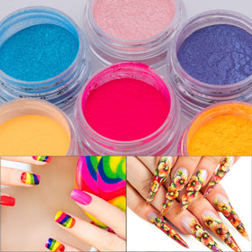 Duufin close-up of pearlescent powder texture highlighting multi-shift shimmer