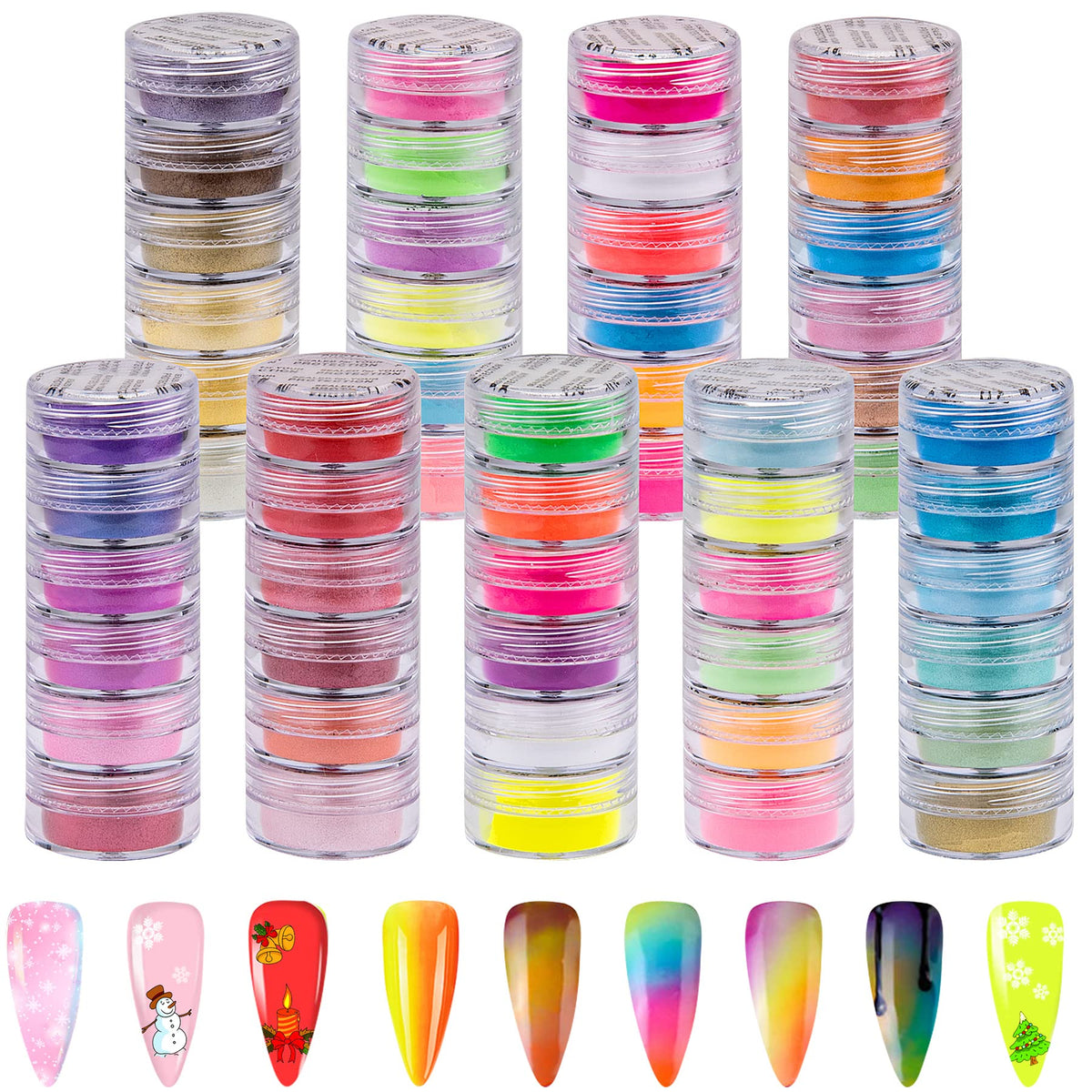 Duufin front packaging showing 54 pigment jars and organized tubes, convenient storage