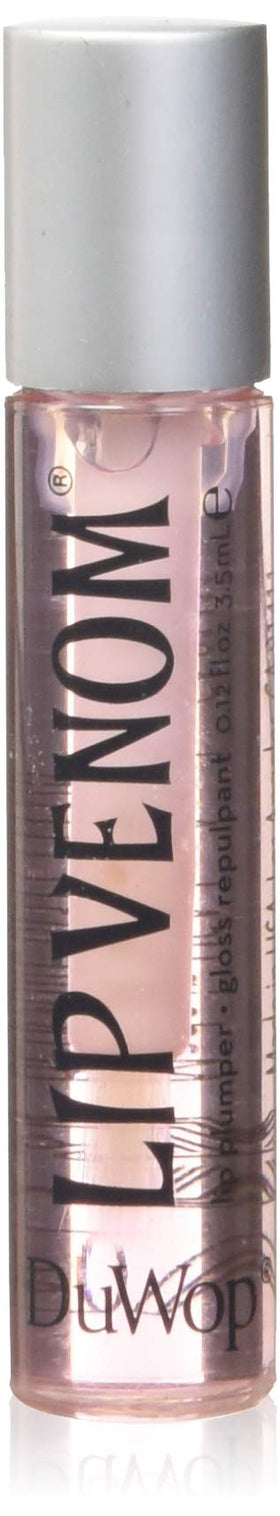 DuWop Lip Venom front packaging showing pink gloss and brand for clear product recognition