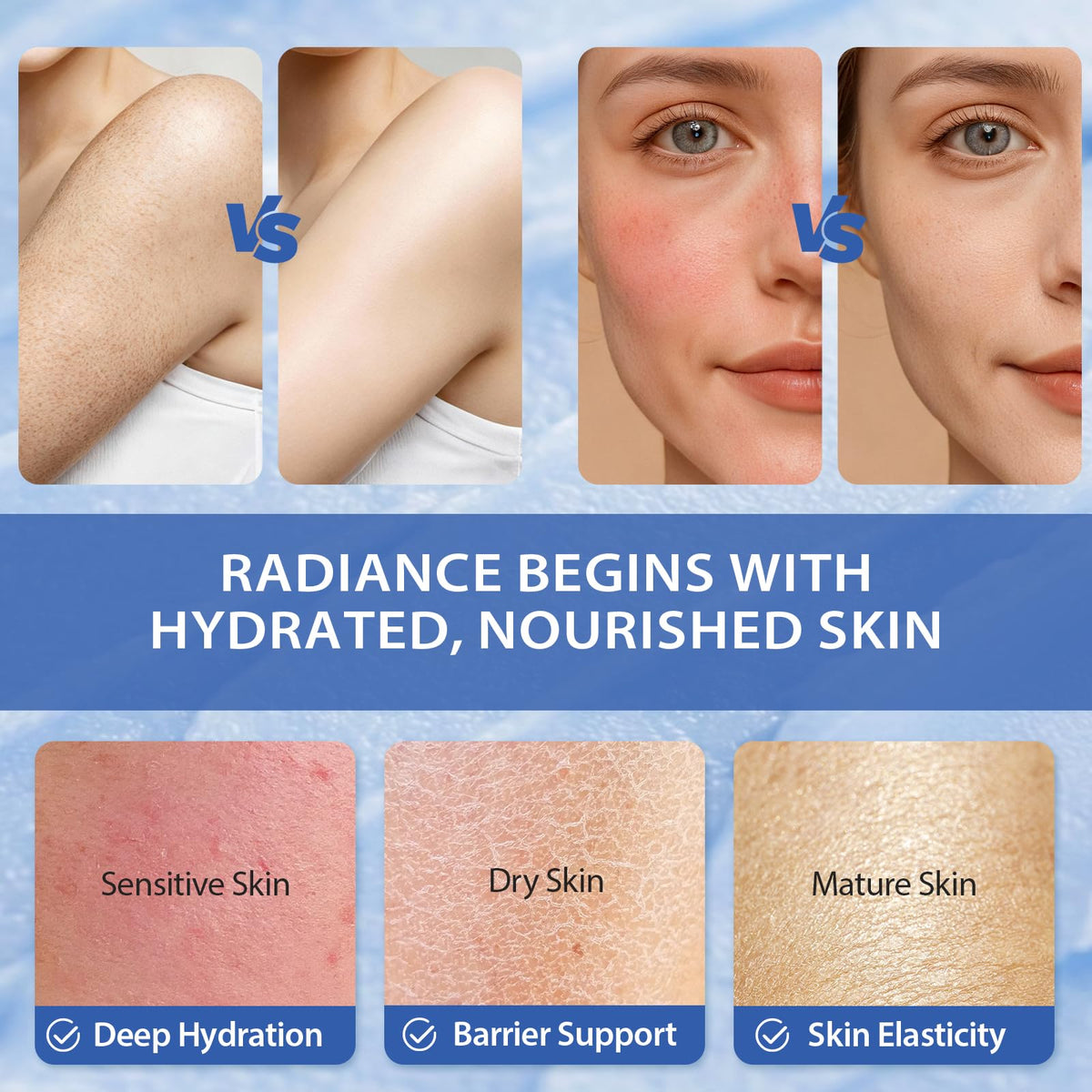 Dvoevivh being applied to hand showing fast absorption and instant softness