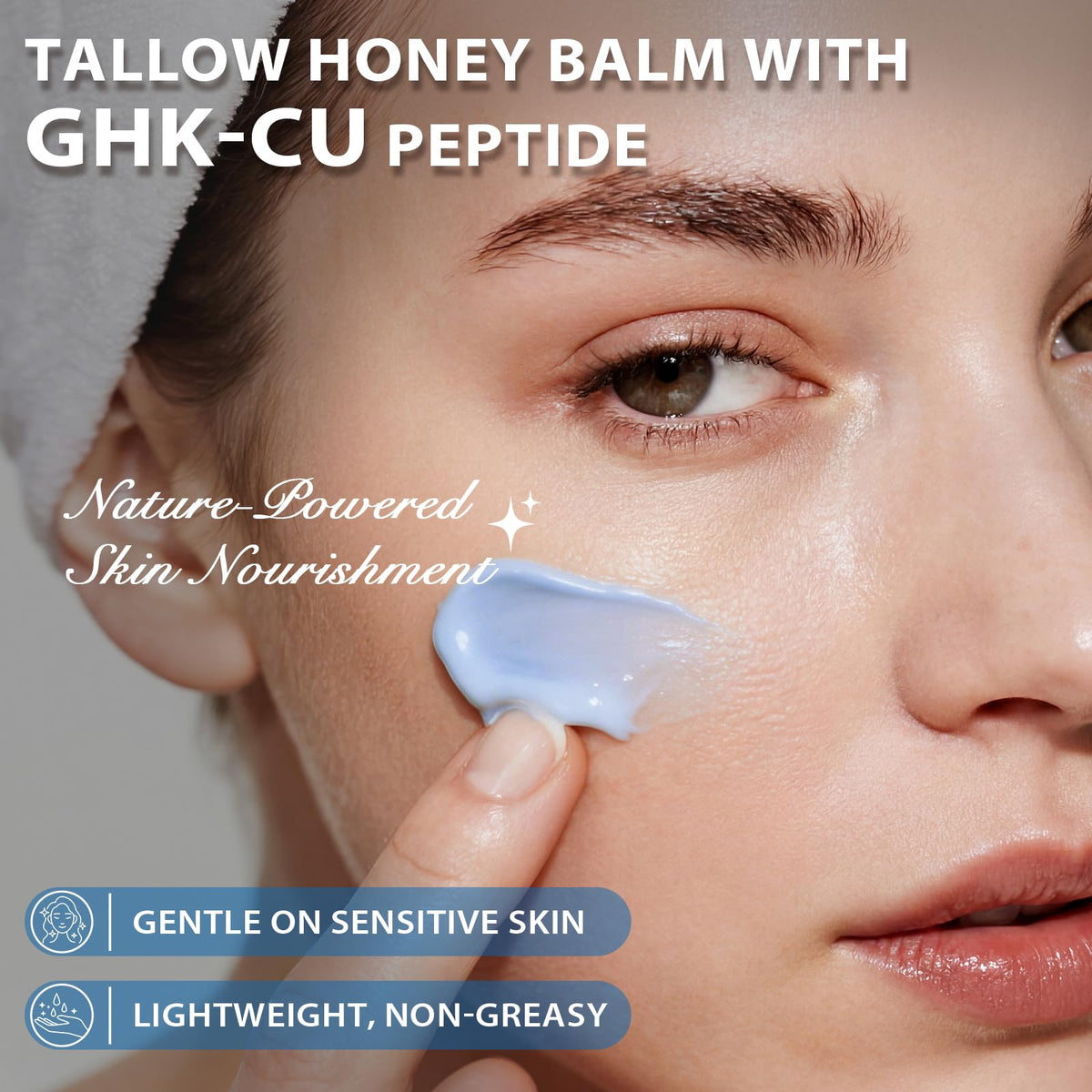 Dvoevivh close-up of Manuka honey swatch highlighting natural humectant support