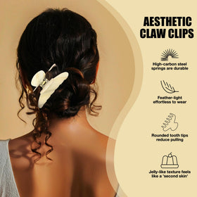 Dwenarry clip holding a high bun securely for all-day wear