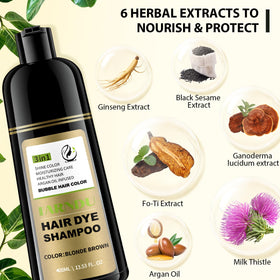 DYEING 221 BC application on dry hair in bathroom, demonstrating simple in-home use