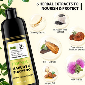 DYEING 221 BC being massaged into dry hair for easy at-home application