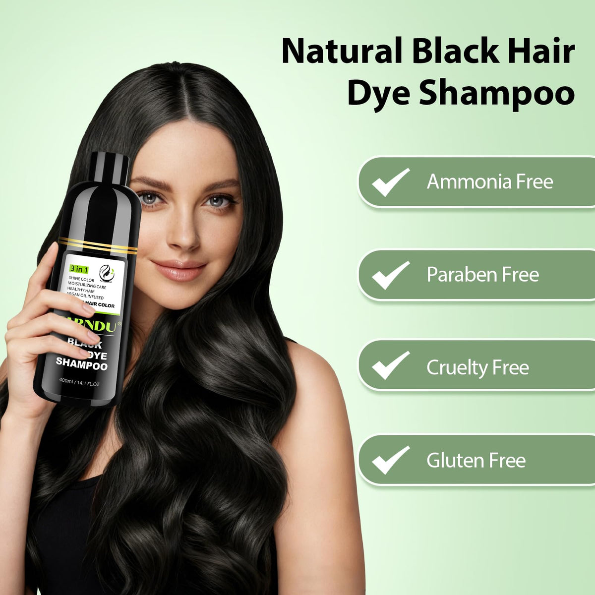 DYEING 221 BC with argan oil drop highlighting nourishing herbal ingredient