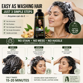Dyelorapop being applied in shower showing simple 15–20 minute routine