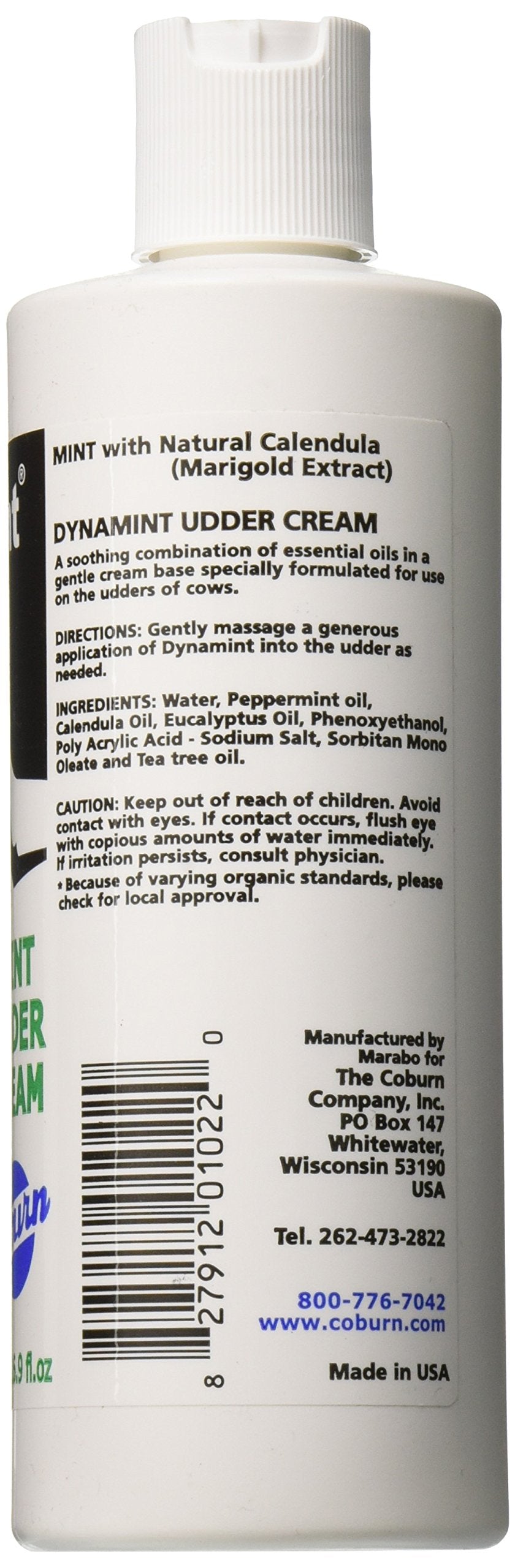 Dynamint close-up of cream application on udder demonstrating quick absorption