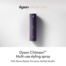 Dyson Chitosan spray nozzle close-up showing non-aerosol mist delivery benefit