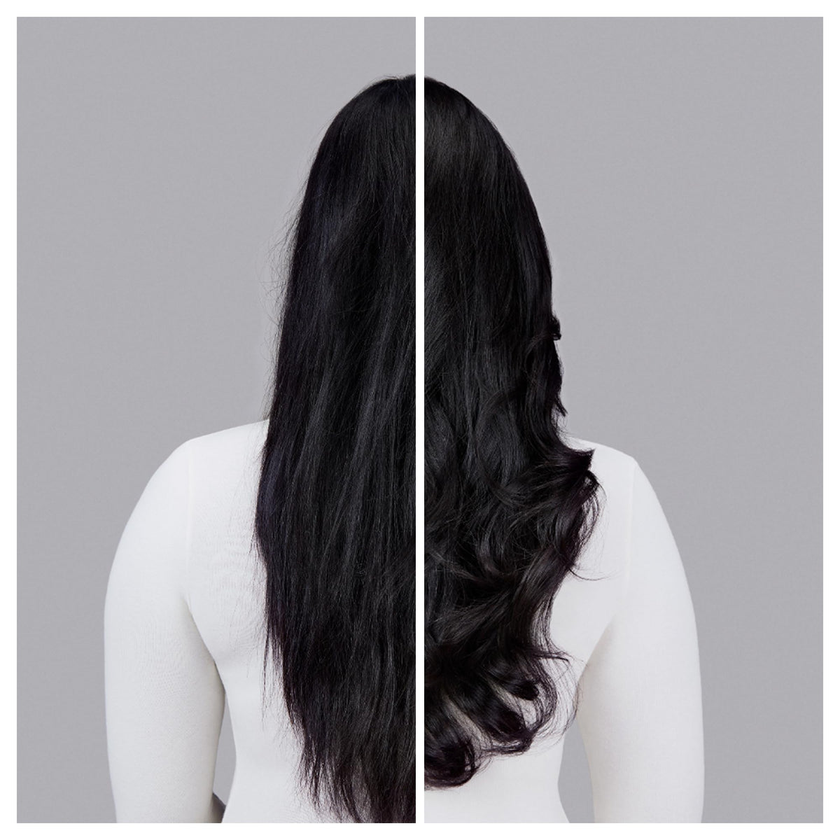 Dyson Chitosan smoothing mid-lengths close detail showing conditioned, touchable hair