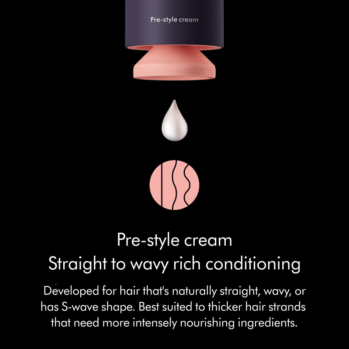 Dyson cream-to-serum texture demonstration for even application and shine