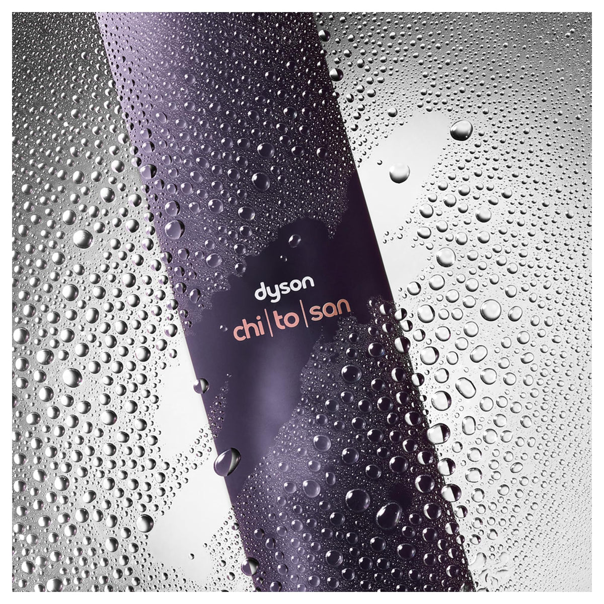Dyson Chitosan mist texture visible to illustrate ultra-fine lightweight hold