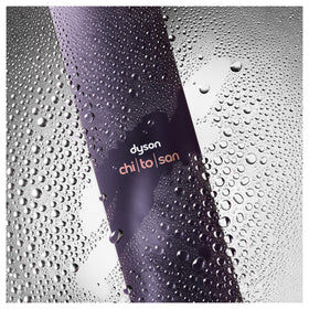Dyson Chitosan mist texture visible to illustrate ultra-fine lightweight hold