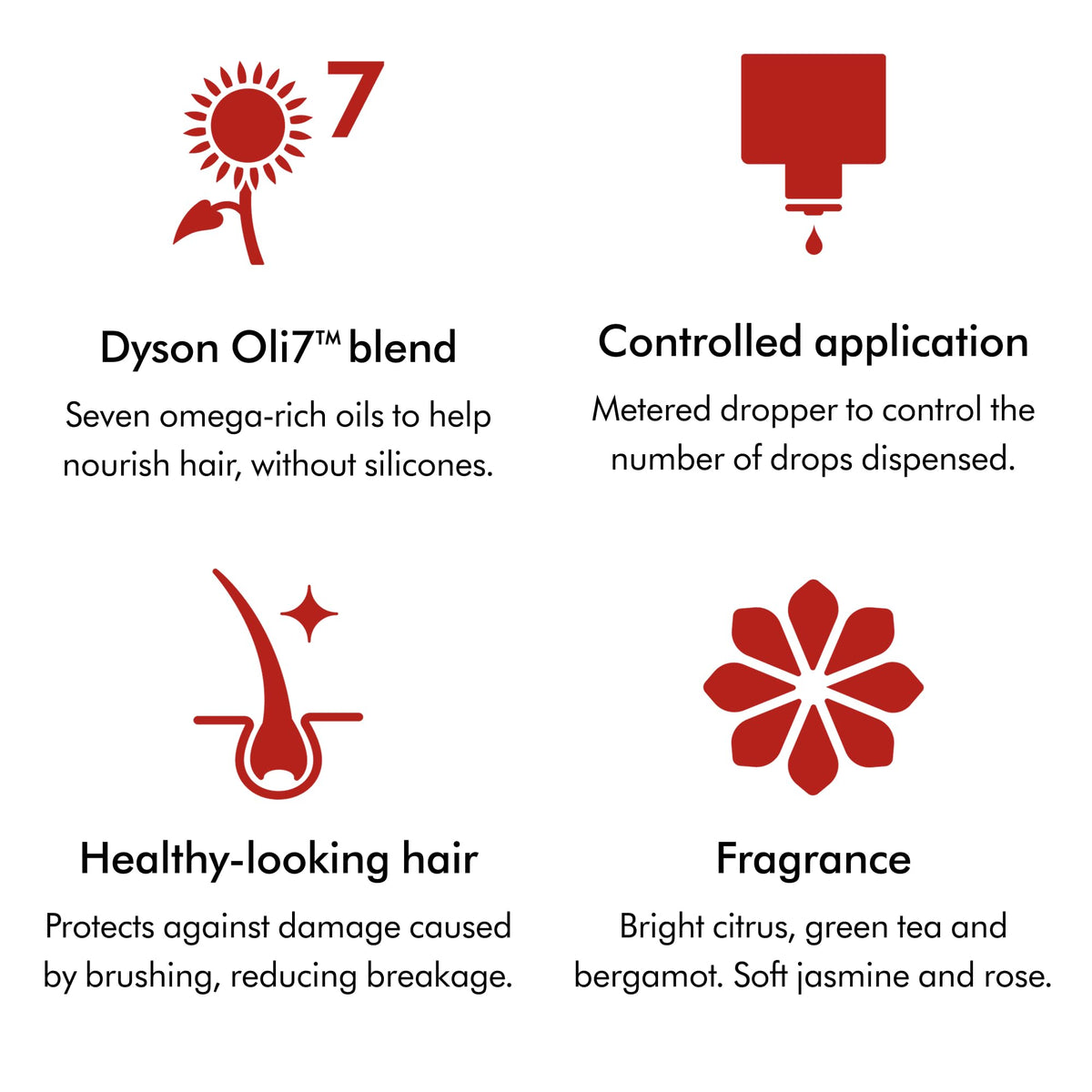Applying Dyson Omega to mid-lengths and ends to reduce frizz and add shine