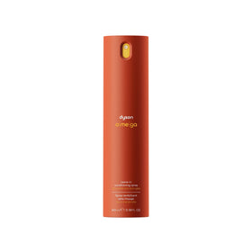 Dyson Omega front packaging showing bottle and label, highlighting luxury design